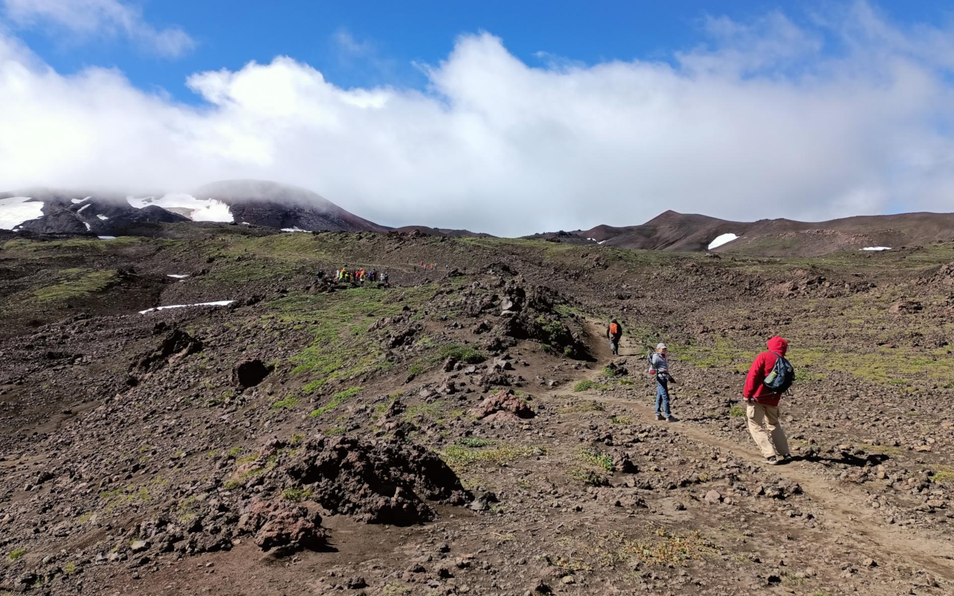 Climbing Gorely Volcano
